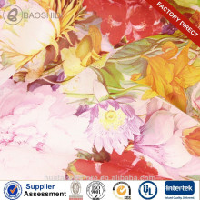 Custom made de seda chiffon tecido impresso floral